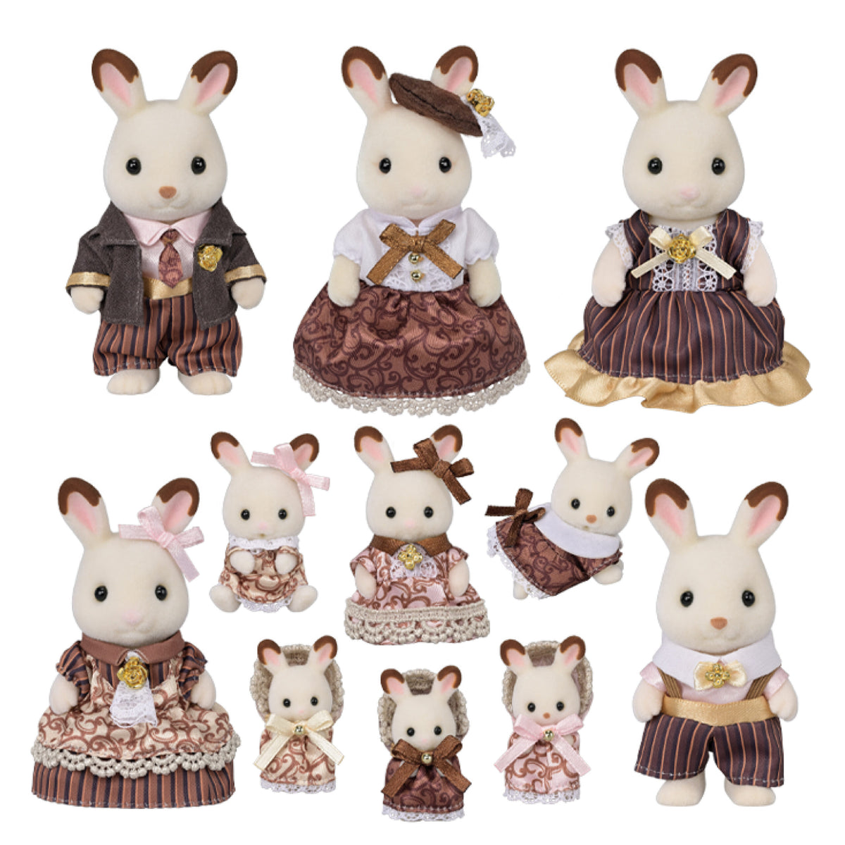 Sylvanian Families Chocolate Rabbit Family Anniversary Set / ซิลวาเนียน ชุดครอบครัวชอคโกแลตแรบบิท ฉลองครบรอบ 40 ปี
