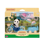 Sylvanian Families Cycle & Skate Set -Panda Girl  / ซิลวาเนียน แฟมิลี่ เด็กหญิงแพนด้าพร้อมจักรยานพ่วงและสเก๊ต