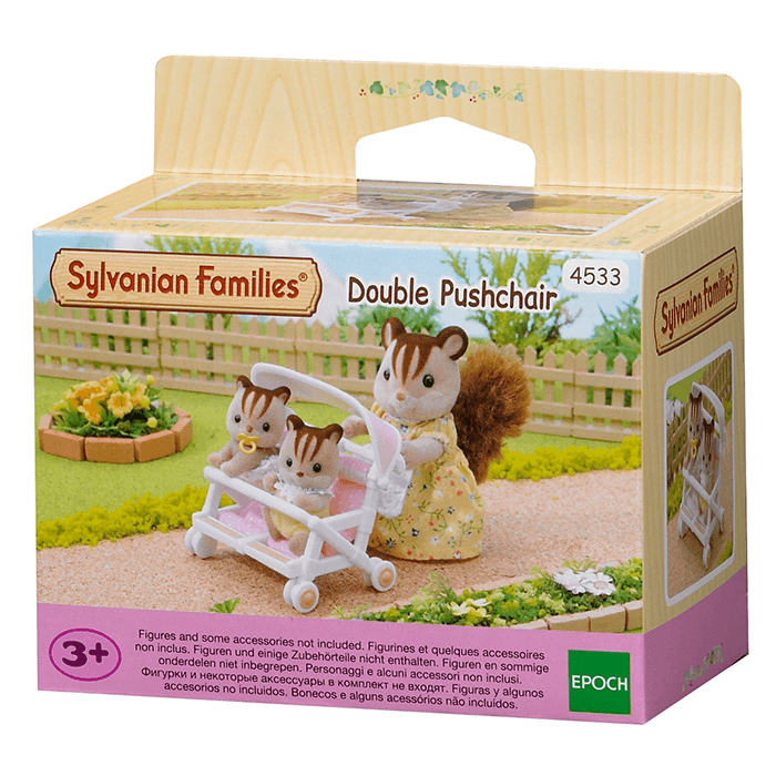 Sylvanian Families Double Pushchair / ซิลวาเนียน แฟมิลี่ รถเข็นเด็ก 2 ที่นั่ง