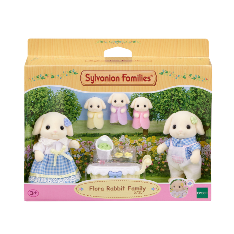 Sylvanian Families Flora Rabbit Family/ ซิลวาเนียน แฟมิลี่ ครอบครัวฟลอราแรบบิท