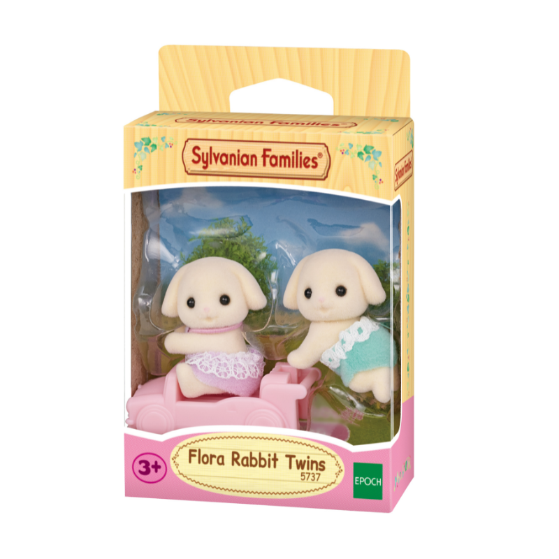 Sylvanian Families Flora Rabbit Twins/ ซิลวาเนียน แฟมิลี่ ฝาแฝดฟลอราแรบบิท