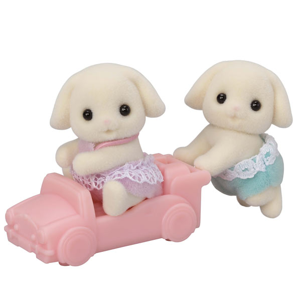Sylvanian Families Flora Rabbit Twins/ ซิลวาเนียน แฟมิลี่ ฝาแฝดฟลอราแรบบิท
