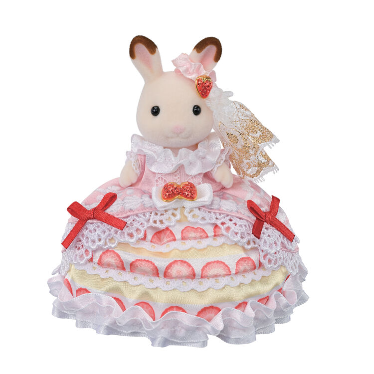 Sylvanian Families Freya's Birthday Celebration Strawberry Cake Dress / ซิลวาเนียน ชุดเฟรย่าฉลองวันเกิดในเดรสเค้กสตรอว์เบอร์รี่