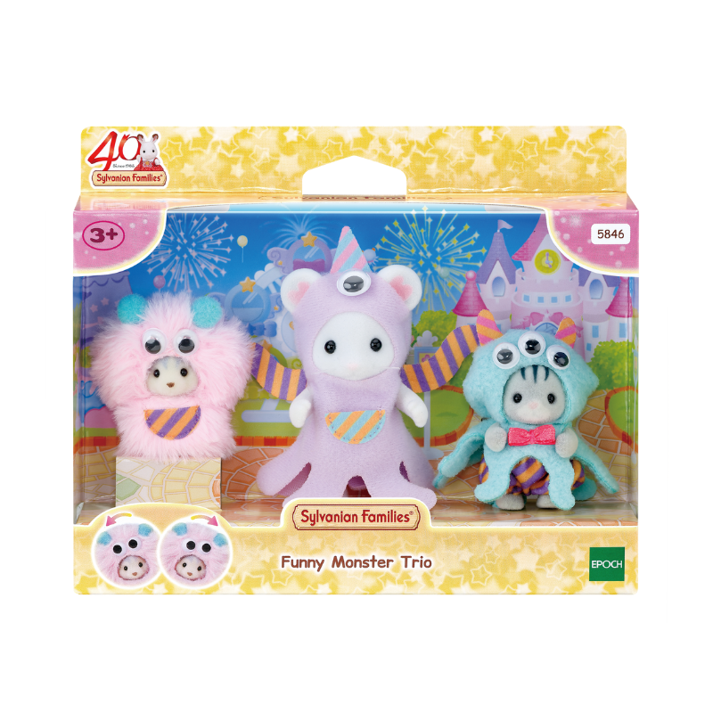 Sylvanian Families Funny Monster Trio / ซิลวาเนียน สามเพื่อนซี้ฟันนี่มอนสเตอร์