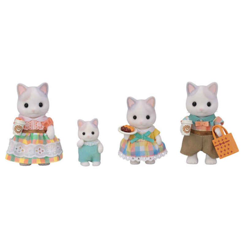 Sylvanian Families Latte Cat Family/ ซิลวาเนียน แฟมิลี่ ครอบครัวลาเต้แคท