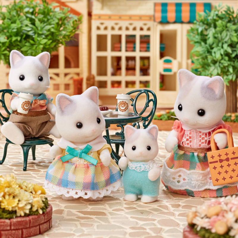 Sylvanian Families Latte Cat Family/ ซิลวาเนียน แฟมิลี่ ครอบครัวลาเต้แคท