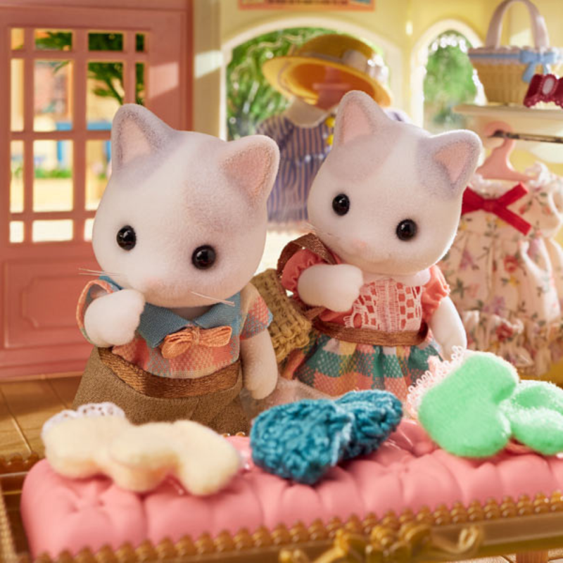 Sylvanian Families Latte Cat Family/ ซิลวาเนียน แฟมิลี่ ครอบครัวลาเต้แคท