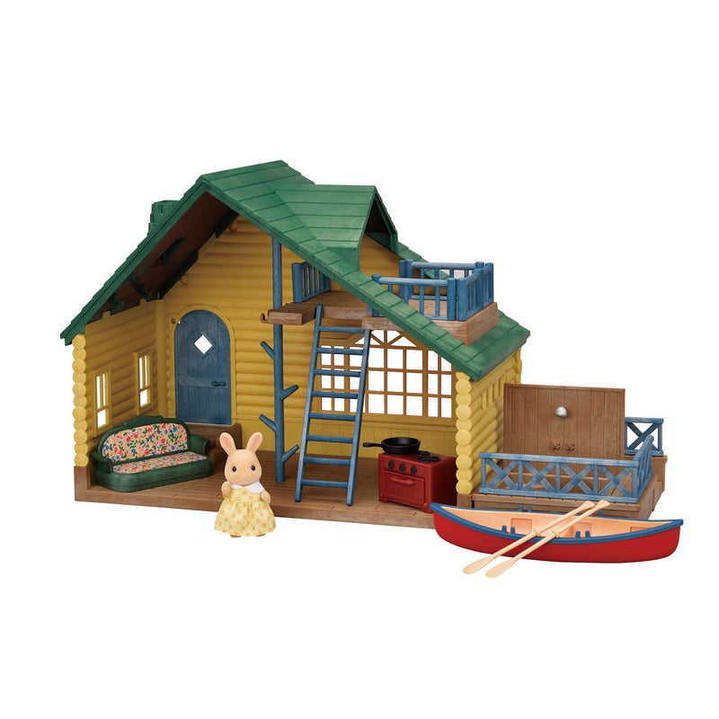 Sylvanian Families Log Cabin Gift Set (Green Roof) / ซิลวาเนียน แฟมิลี่ กระท่อมตากอากาศ กิ๊ฟเซ็ท (หลังคาสีเขียว)