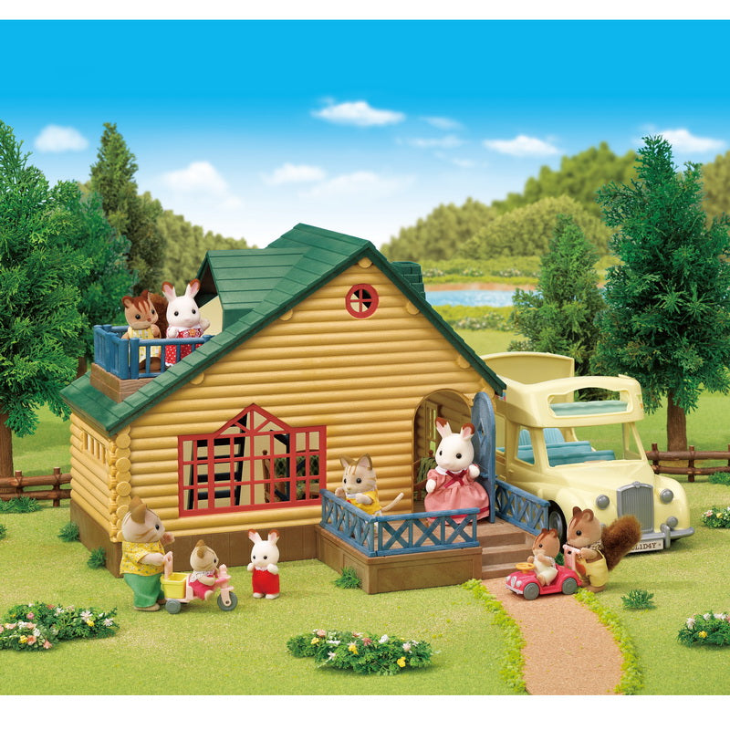 Sylvanian Families Log Cabin Gift Set (Green Roof) / ซิลวาเนียน แฟมิลี่ กระท่อมตากอากาศ กิ๊ฟเซ็ท (หลังคาสีเขียว)