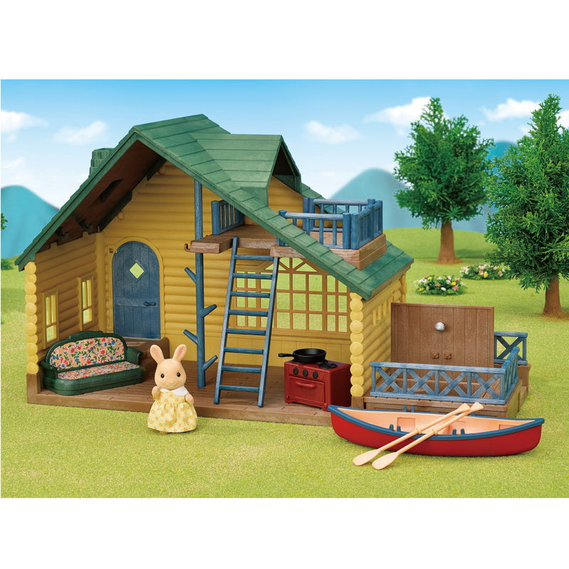 Sylvanian Families Log Cabin Gift Set (Green Roof) / ซิลวาเนียน แฟมิลี่ กระท่อมตากอากาศ กิ๊ฟเซ็ท (หลังคาสีเขียว)