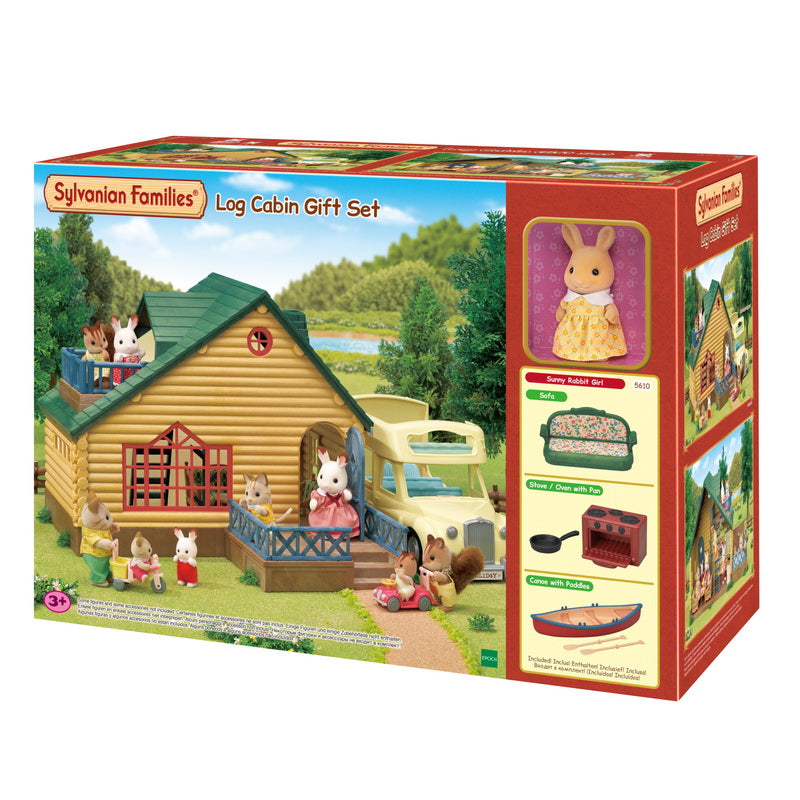 Sylvanian Families Log Cabin Gift Set (Green Roof) / ซิลวาเนียน แฟมิลี่ กระท่อมตากอากาศ กิ๊ฟเซ็ท (หลังคาสีเขียว)