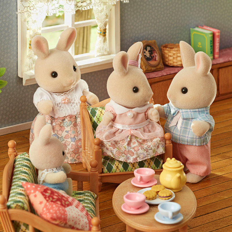 Sylvanian Families Milk Rabbit Family / ซิลวาเนียน แฟมิลี่ ครอบครัวมิลค์แรบบิท