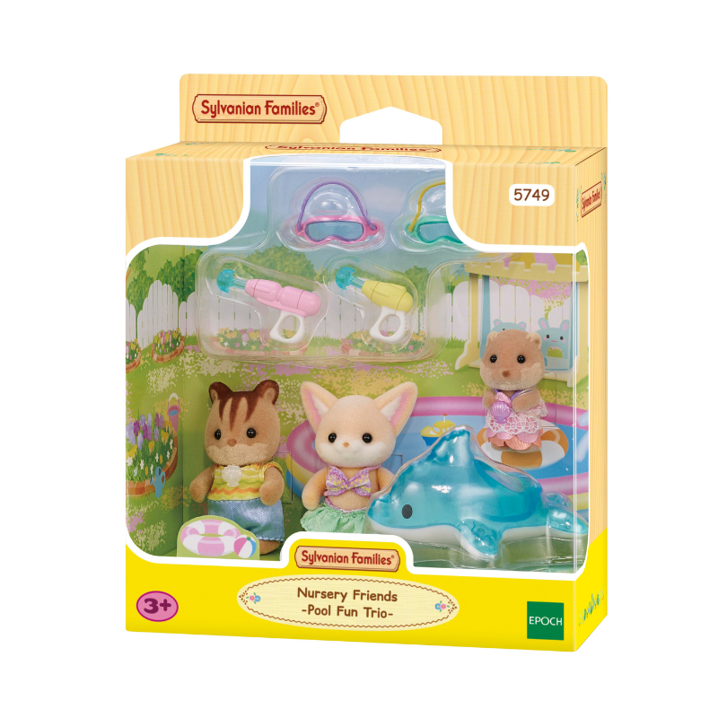 Sylvanian Families Nursery Friends -Pool Fun Trio / ซิลวาเนียน แฟมิลี่ เพื่อนเนอร์สเซอรี่-สระน้ำแสนสนุก