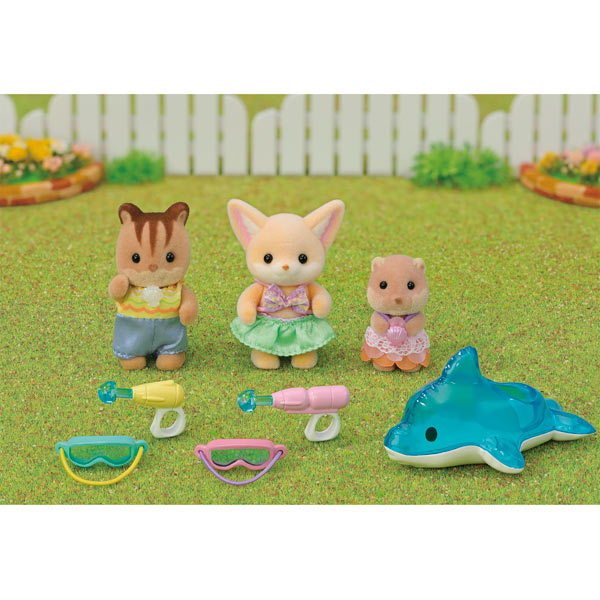 Sylvanian Families Nursery Friends -Pool Fun Trio / ซิลวาเนียน แฟมิลี่ เพื่อนเนอร์สเซอรี่-สระน้ำแสนสนุก