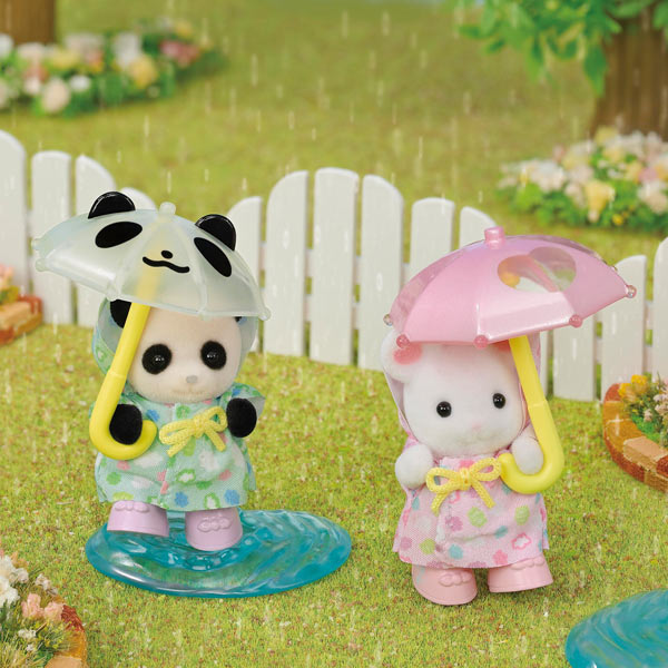 Sylvanian Families Nursery Friends -Rainy Day Duo / ซิลวาเนียน แฟมิลี่ เพื่อนเนอร์สเซอรี่-คู่หูวันฝนตก