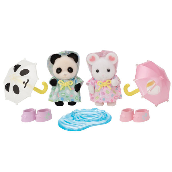 Sylvanian Families Nursery Friends -Rainy Day Duo / ซิลวาเนียน แฟมิลี่ เพื่อนเนอร์สเซอรี่-คู่หูวันฝนตก