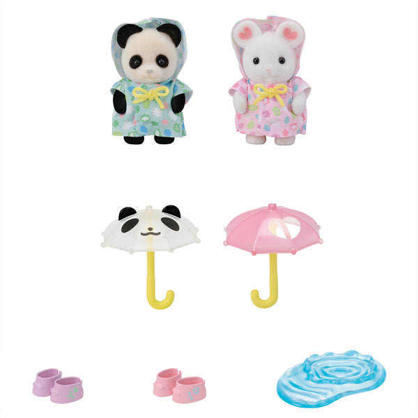 Sylvanian Families Nursery Friends -Rainy Day Duo / ซิลวาเนียน แฟมิลี่ เพื่อนเนอร์สเซอรี่-คู่หูวันฝนตก