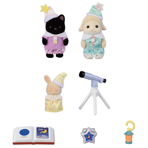 Sylvanian Families Nursery Friends -Sleepover Party Trio / ซิลวาเนียน แฟมิลี่ เพื่อนเนอร์สเซอรี่-ปาร์ตี้นอนค้างคืน