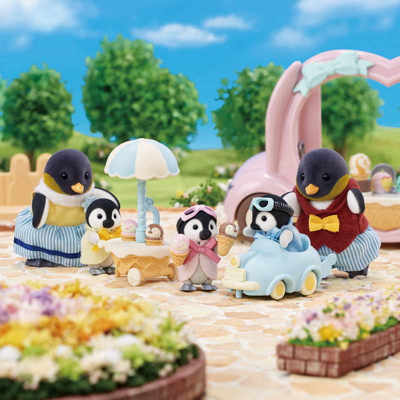 Sylvanian Families Penguin Babies Ride‘n Play / เบบี้เพนกวินพร้อมรถเข็น