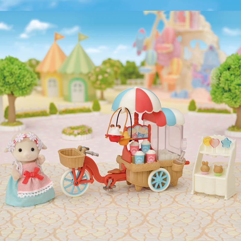 Sylvanian Families Popcorn Delivery Trike / ซิลวาเนียน แฟมิลี่ จักรยานสามล้อส่งป๊อปคอร์น