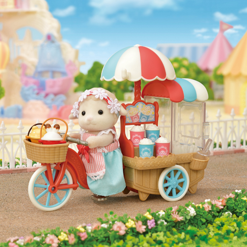 Sylvanian Families Popcorn Delivery Trike / ซิลวาเนียน แฟมิลี่ จักรยานสามล้อส่งป๊อปคอร์น