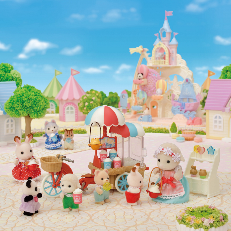 Sylvanian Families Popcorn Delivery Trike / ซิลวาเนียน แฟมิลี่ จักรยานสามล้อส่งป๊อปคอร์น