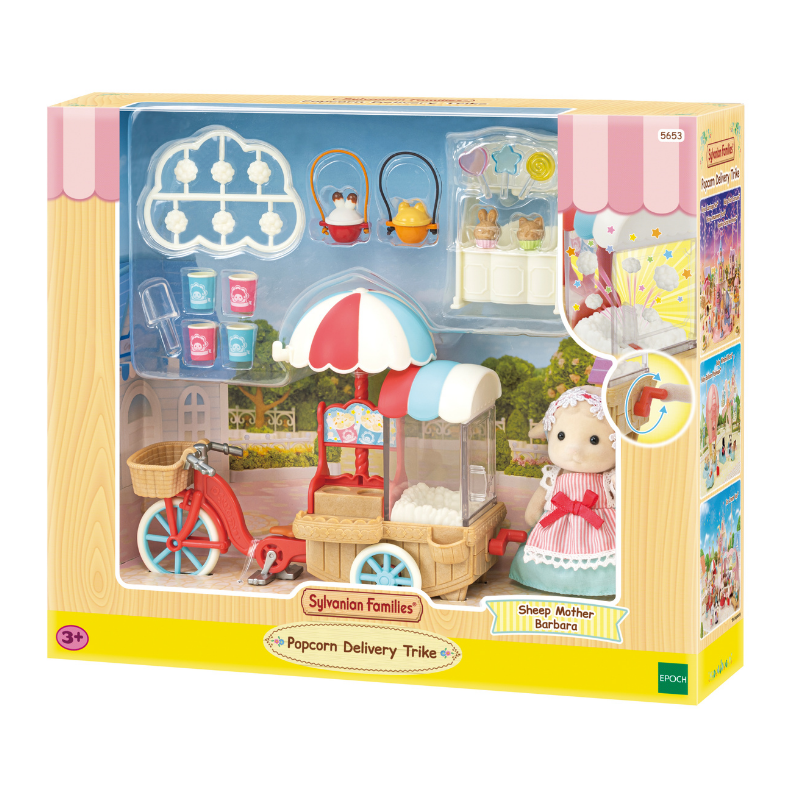 Sylvanian Families Popcorn Delivery Trike / ซิลวาเนียน แฟมิลี่ จักรยานสามล้อส่งป๊อปคอร์น