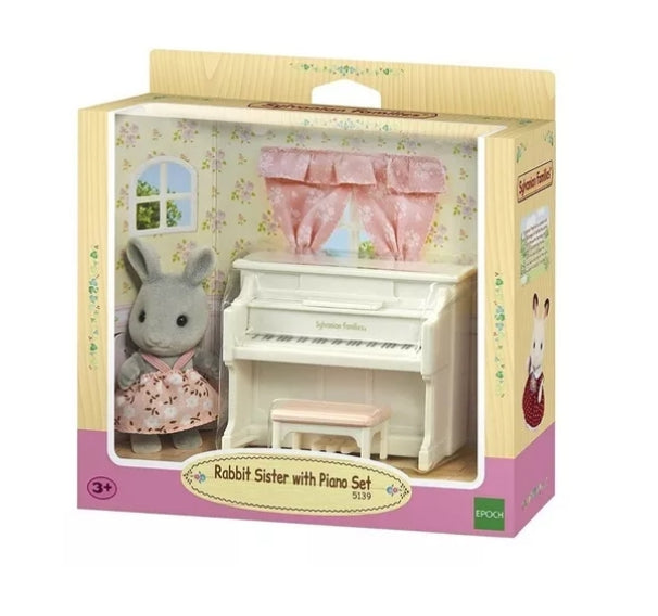 Sylvanian Families Rabbit Sister with Piano Set / ซิลวาเนียน แฟมิลี่ กระต่ายพี่สาวพร้อมเปียโน