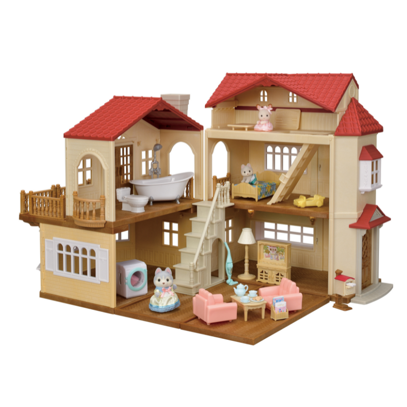 Sylvanian Families Red Roof Country Home Gift Set -Secret Attic Playroom / ซิลวาเนียน แฟมิลี่ บ้านเรดรูฟ คันทรี่ โฮม มีห้องใต้หลังคา กิ๊ฟเซ็ท