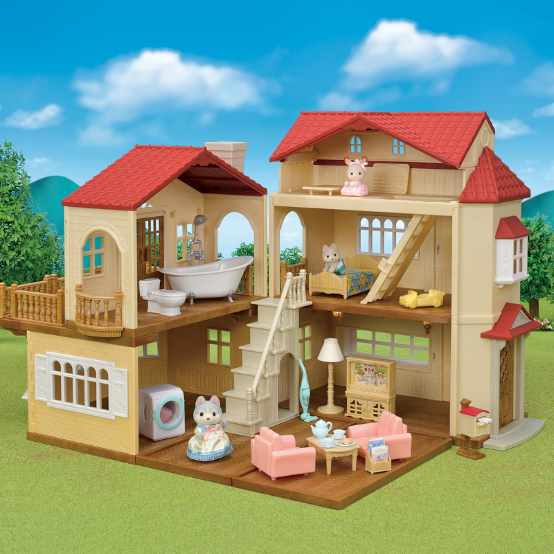Sylvanian Families Red Roof Country Home Gift Set -Secret Attic Playroom / ซิลวาเนียน แฟมิลี่ บ้านเรดรูฟ คันทรี่ โฮม มีห้องใต้หลังคา กิ๊ฟเซ็ท
