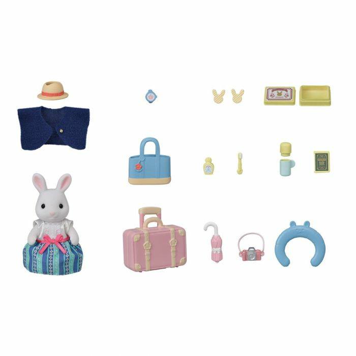 Sylvanian Families Weekend Travel Set -Snow Rabbit Mother  / ซิลวาเนียน ชุดท่องเที่ยวคุณแม่ไวท์แรบบิท