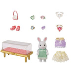 Sylvanian Fashion Play Set -Jewels & Gems Collection/ ซิลวาเนียน แฟมิลี่ แฟชั่นเพลย์เซ็ต ไวท์แรบบิทและเครื่องประดับ