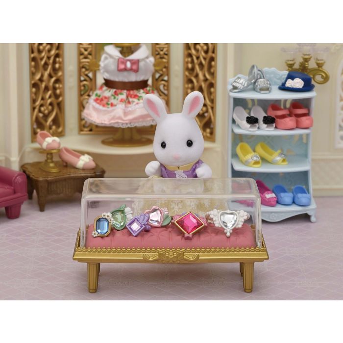 Sylvanian Fashion Play Set -Jewels & Gems Collection/ ซิลวาเนียน แฟมิลี่ แฟชั่นเพลย์เซ็ต ไวท์แรบบิทและเครื่องประดับ