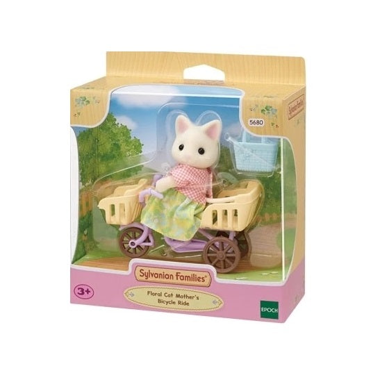 Sylvanian Families Floral Cat Mother's Bicycle Ride / ซิลวาเนียน แฟมิลี่ แม่แมวฟลอรัลกับจักรยานคู่ใจ (EBS)