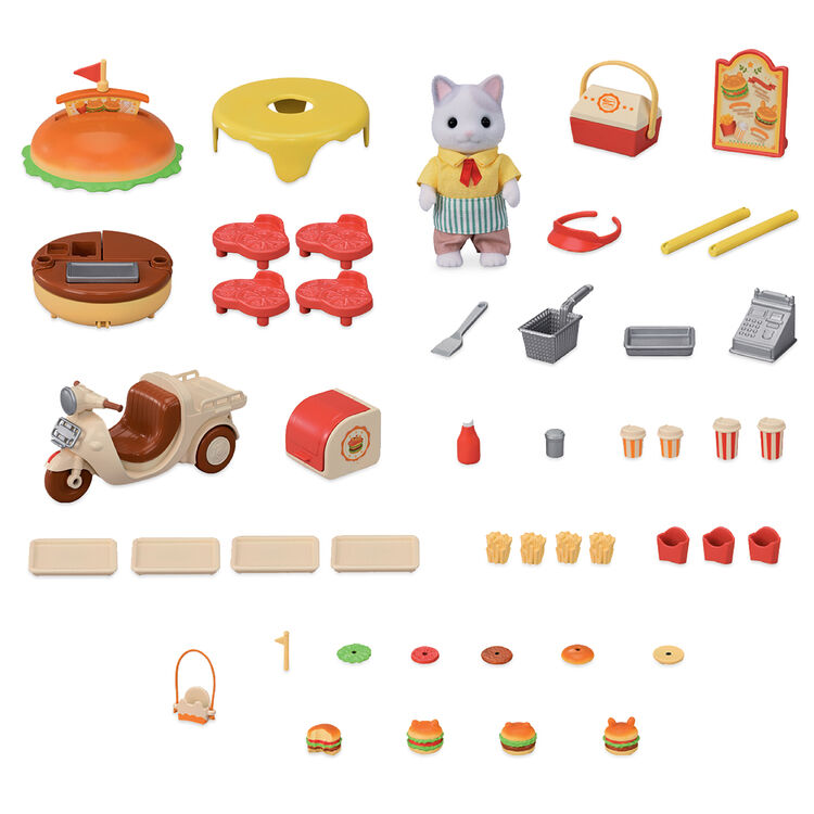 Sylvanian Families  Hamburger Stand / ซิลวาเนียน แฟมิลี่ ร้านขายแฮมเบอร์เกอร์