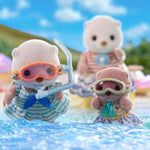 Sylvanian Families  Sea Otter Sisters-Splashy Snorkel Set- / ซิลวาเนียน แฟมิลี่ ชุดพี่น้องนากทะเล และของเล่นชายหาด