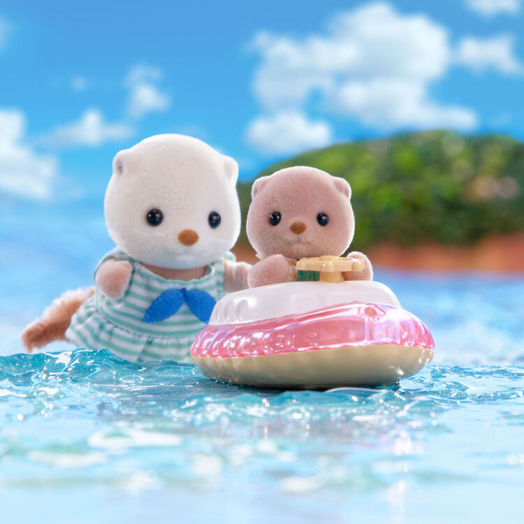 Sylvanian Families  Sea Otter Sisters-Splashy Snorkel Set- / ซิลวาเนียน แฟมิลี่ ชุดพี่น้องนากทะเล และของเล่นชายหาด