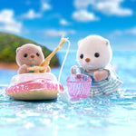 Sylvanian Families  Sea Otter Sisters-Splashy Snorkel Set- / ซิลวาเนียน แฟมิลี่ ชุดพี่น้องนากทะเล และของเล่นชายหาด