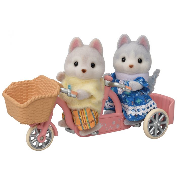 Sylvanian Tandem Cycling Set -Husky Sister & Brother/ ซิลวาเนียน แฟมิลี่ พี่น้องฮัสกี้และจักรยาน