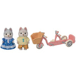 Sylvanian Tandem Cycling Set -Husky Sister & Brother/ ซิลวาเนียน แฟมิลี่ พี่น้องฮัสกี้และจักรยาน