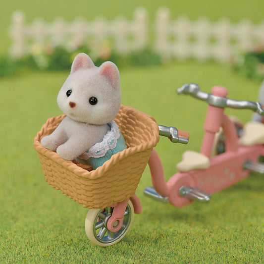 Sylvanian Tandem Cycling Set -Husky Sister & Brother/ ซิลวาเนียน แฟมิลี่ พี่น้องฮัสกี้และจักรยาน