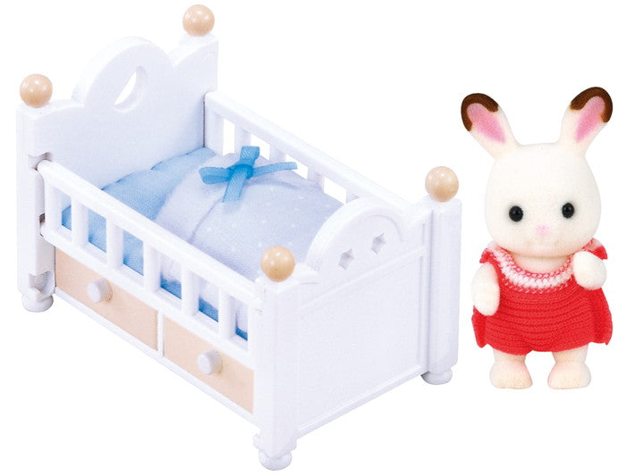 Sylvanian Families Chocolate Rabbit Baby Set (Baby Bed) / ซิลวาเนียน แฟมิลี่ ชุดเบบี้ชอคโกแลตแรบบิท (เตียงเบบี้)