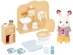 Sylvanian Families Chocolate Rabbit Brother Set (Washroom) / ซิลวาเนียน แฟมิลี่ ชุดเด็กชายชอคโกแลตแรบบิท (ห้องน้ำ)