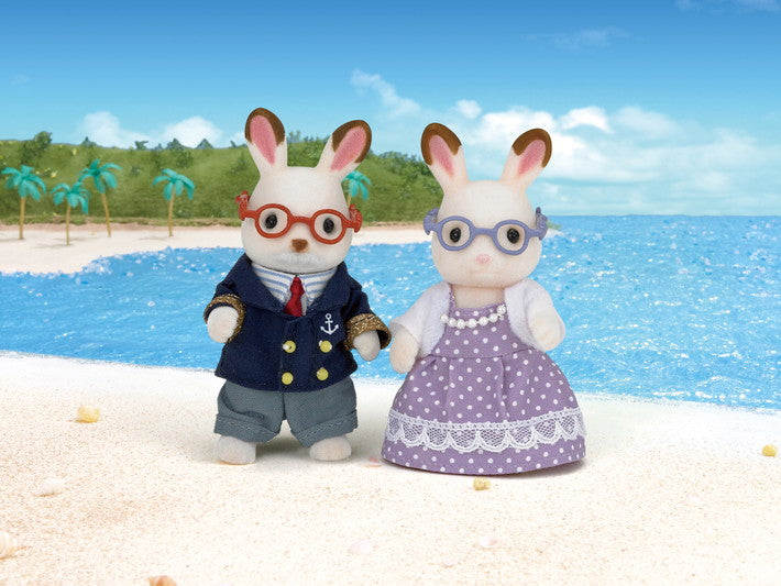 Sylvanian Families Chocolate Rabbit Grandparents / ซิลวาเนียน แฟมิลี่ คุณปู่คุณย่าชอคโกแลตแรบบิท