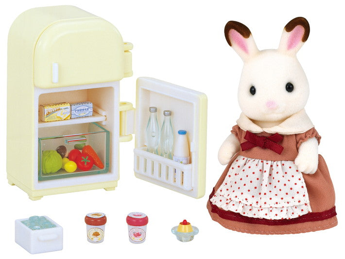 Sylvanian Families Chocolate Rabbit Mother Set (Fridge) / ซิลวาเนียน แฟมิลี่ ชุดคุณแม่ชอคโกแลตแรบบิท (ตู้เย็น)