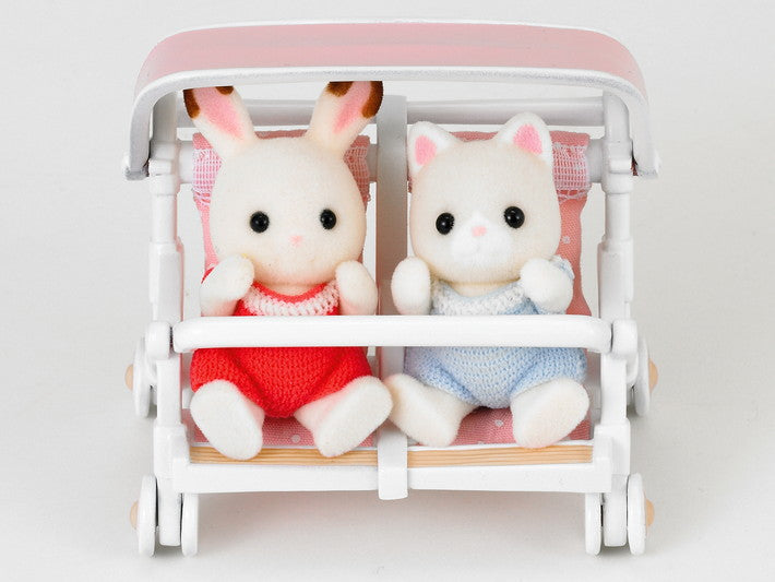 Sylvanian Families Double Pushchair / ซิลวาเนียน แฟมิลี่ รถเข็นเด็ก 2 ที่นั่ง