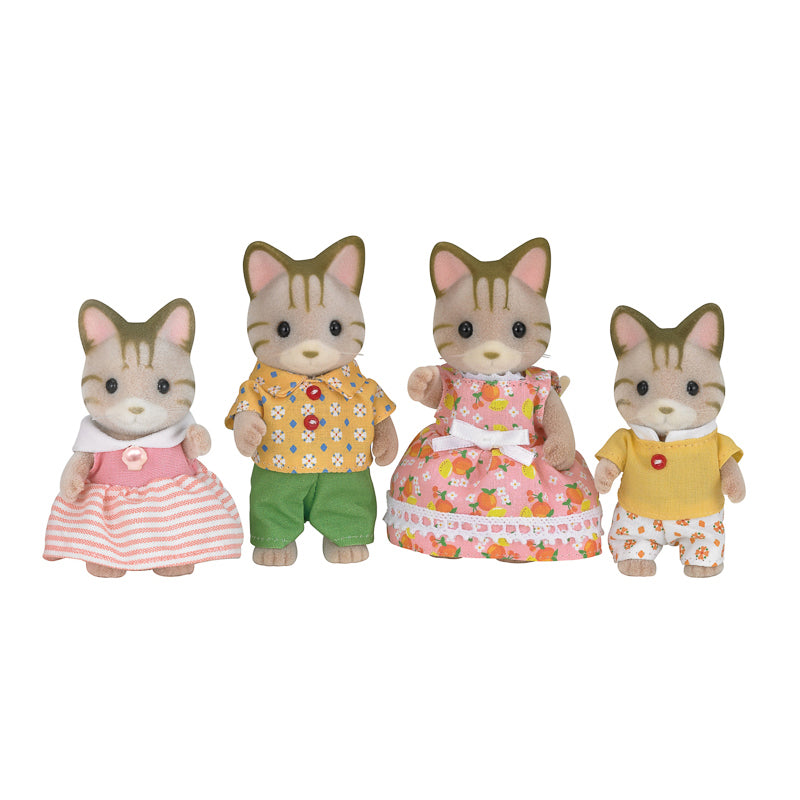 Sylvanian Families Striped Cat Family / ซิลวาเนียน แฟมิลี่ ครอบครัวแมวลาย