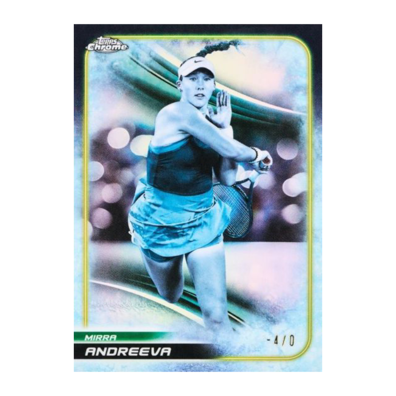 Topps Tennis Chrome 2025 การ์ดเทนนิส กล่องเบรกเกอร์ ดีไลท์ (Breaker Delight Box) - ยกกล่อง [บรรจุ 1 ซอง/กล่อง]