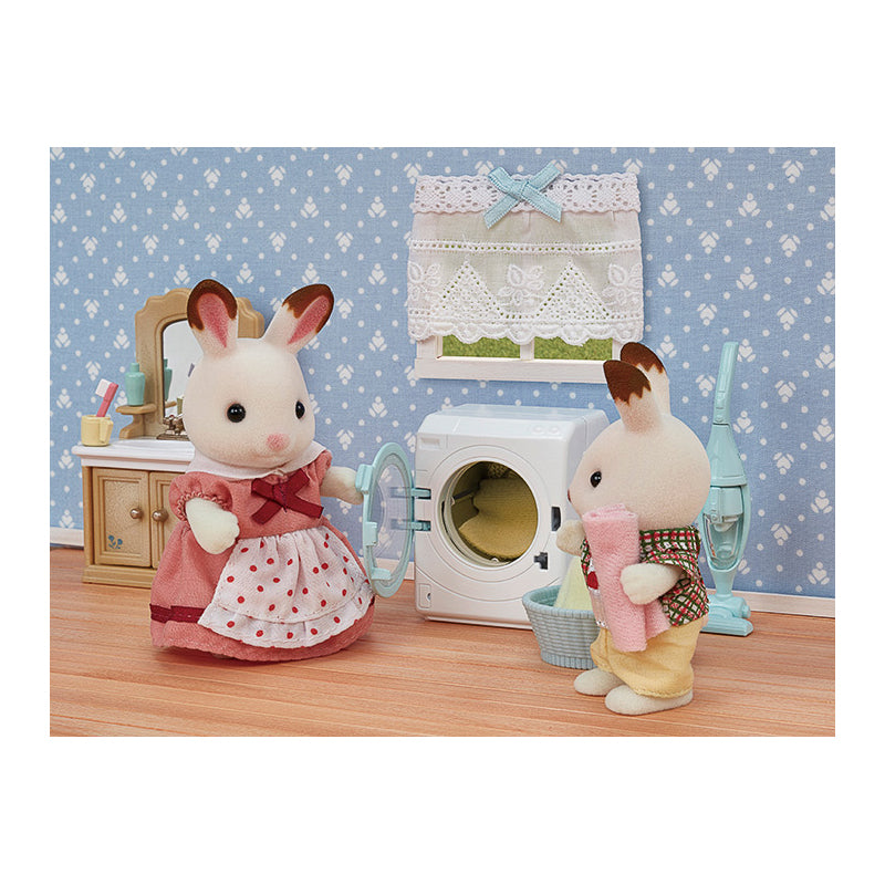 Sylvanian Families Laundry & Vacuum Cleaner / ซิลวาเนียน แฟมิลี่ เครื่องซักผ้าและเครื่องดูดฝุ่น