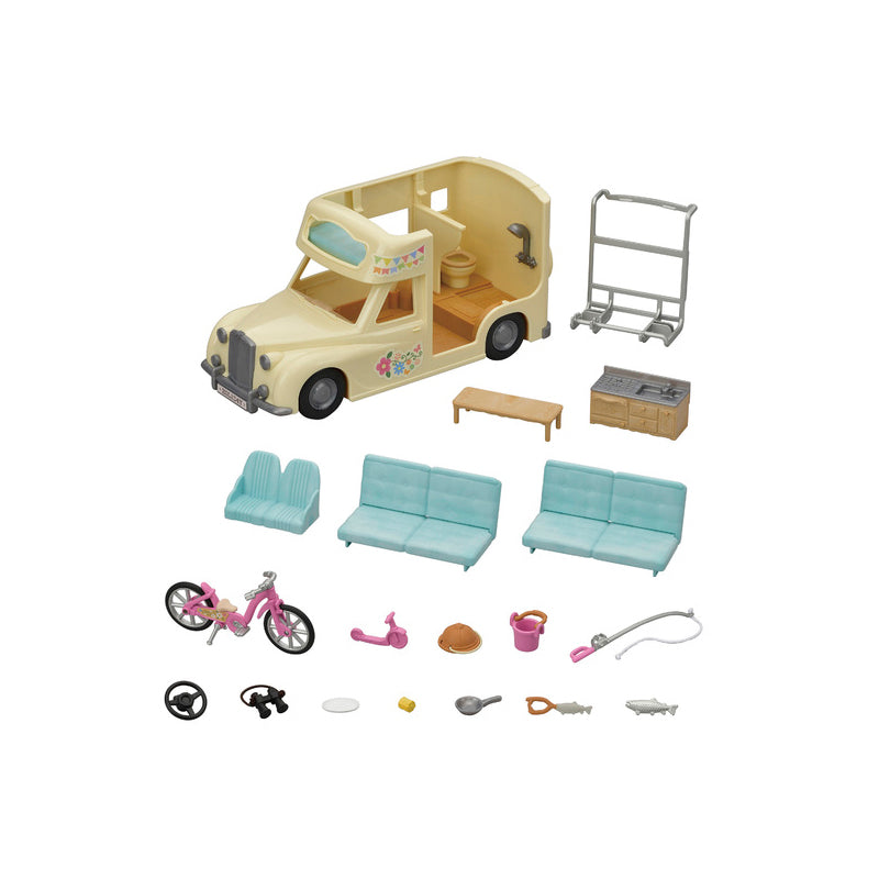 Sylvanian Families Family Campervan / ซิลวาเนียน แฟมิลี่ รถแคมป์ปิ้งสำหรับครอบครัว